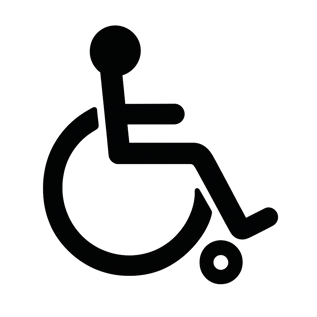 wheelchair black icon